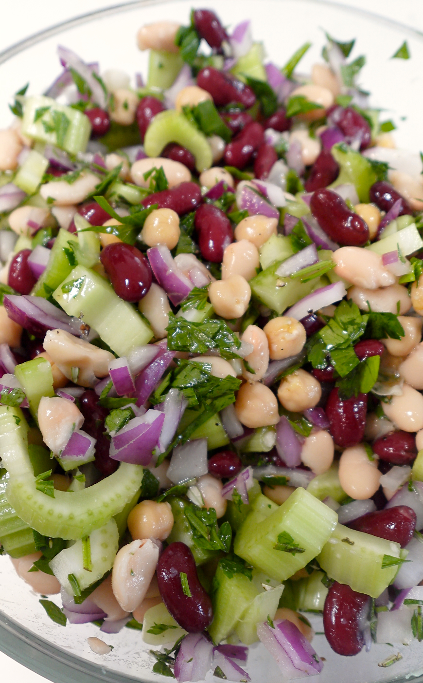 Triple Bean Salad With Vinegar Dressing Plant Forward Sabrina